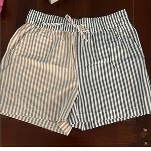 Brixton Tan and Gray Striped Shorts